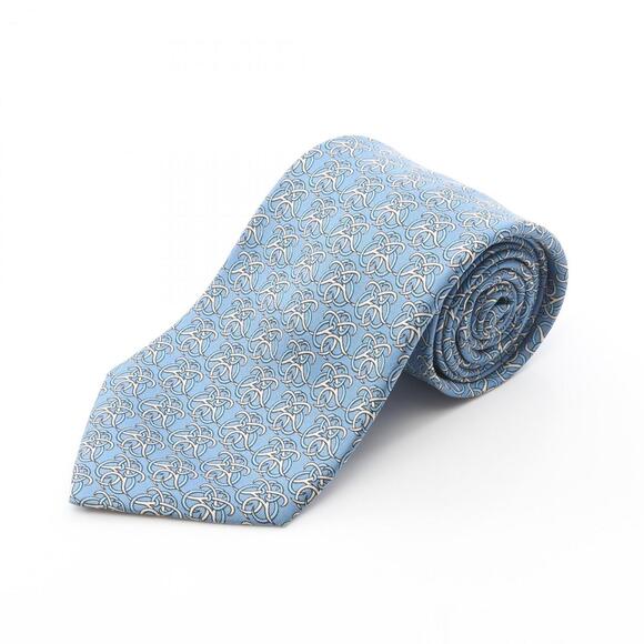 Hermes HERMES silk tie men's blue